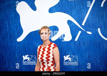 (160831) -- VENICE, Aug. 31, 2016 -- German actress and member of the jury Nina Hoss poses for photos during a photocall before the opening ceremony of the 73rd Venice Film Festival in Venice, Italy, on Aug. 31, 2016. The annual Venice Film Festival lasts from Aug. 31 to Sept. 10 this year. ) (syq) ITALY-VENICE-FILM FESTIVAL-JURY-PHOTOCALL JinxYu PUBLICATIONxNOTxINxCHN   160831 Venice Aug 31 2016 German actress and member of The Jury Nina Hoss Poses for Photos during a photo call Before The Opening Ceremony of The 73rd Venice Film Festival in Venice Italy ON Aug 31 2016 The Annual Venice Film Stock Photo