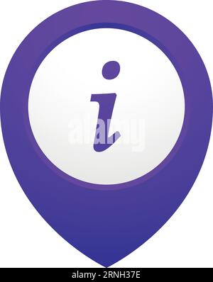 Marcatore della mappa informativa. Posizione del perno geografico viola Illustrazione Vettoriale