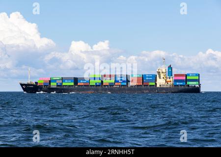 Nave da carico nel Mar Baltico Foto Stock