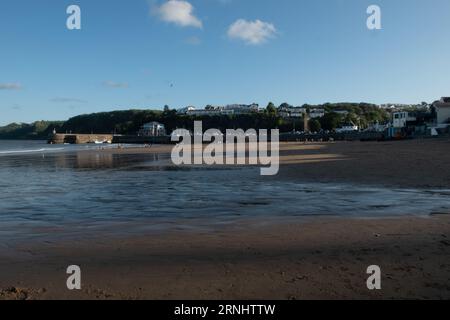 Saundersfoot Beach, Pembrokeshire, Galles, Regno Unito Foto Stock