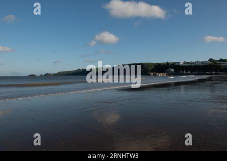 Saundersfoot Beach, Pembrokeshire, Galles, Regno Unito Foto Stock