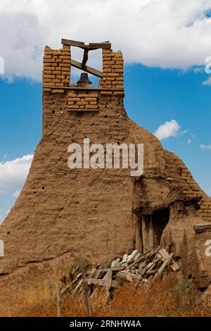 Il cimitero di San Geronimo presso il Pueblo di Taos ospita le rovine della vecchia chiesa di San Geronimo, New Mexico Foto Stock