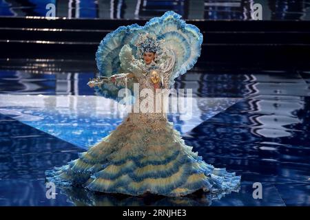 PASAY CITY, 26 gennaio 2017 - Miss Venezuela Mariam Habach mostra il suo costume nazionale sul palco durante il 65° spettacolo nazionale di costumi di Miss Universo a Pasay City, nelle Filippine, 26 gennaio 2017. Concorrenti provenienti da vari paesi e regioni sono nelle Filippine per la 65a edizione di Miss Universo. ) (zy) FILIPPINE-MANILA-MISS UNIVERSE-PRELIMINARY SHOW RouellexUmali PUBLICATIONxNOTxINxCHN Pasay City gennaio 26 2017 Miss Venezuela Mariam Habach mette in mostra il suo costume nazionale sul palco durante il 65° Miss Universo National costume Show a Pasay City le Filippine gennaio 26 2017 concorrenti da Foto Stock