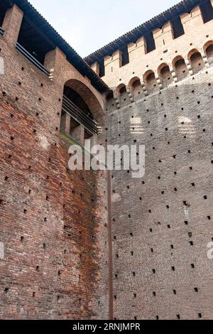 Castiglia Sforza a Milano, Italia Foto Stock