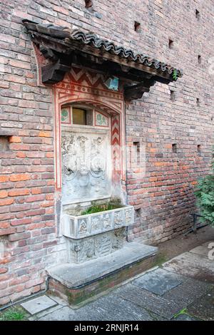 Castiglia Sforza a Milano, Italia Foto Stock