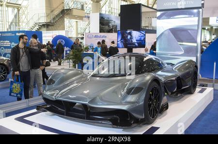 (170218) -- TORONTO, 17 febbraio 2017 -- l'Aston Martin-Red Bull Concept hypercar AM-RB 001 è stato visto durante il Canadian International AutoShow del 2017 al Metro Toronto Convention Centre di Toronto, Canada, 17 febbraio 2017. Come la più grande fiera automobilistica del Canada, l'evento annuale di 10 giorni è iniziato venerdì per mostrare più di 1.000 auto, camion, SUV, concept car e classici. )(gj) CANADA-TORONTO-INTERNATIONAL AUTOSHOW ZouxZheng PUBLICATIONxNOTxINxCHN Toronto 17 febbraio 2017 l'Aston Martin Red Bull Concept al RB 001 È Lakes durante il Canadian International Auto Show del 2017 al Metro Tor Foto Stock