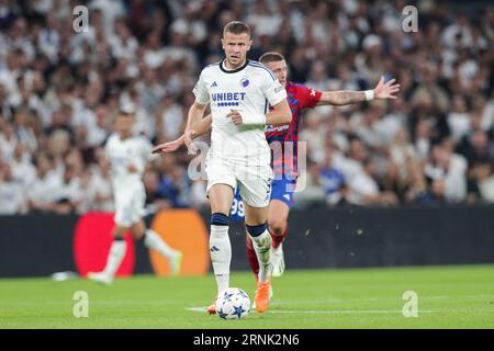 Kopenhaga, Danimarca. 30 agosto 2023. Denis Vavro del FC Copenhagen è stato visto in azione durante la partita di calcio Eliminations UEFA Champions League 2023/2024 tra FC Copenhagen e Rakow Czestochowa al Parken Stadium. Punteggio finale; FC Copenhagen 1:1 Rakow Czestochowa. (Foto di Grzegorz Wajda/SOPA Images/Sipa USA) credito: SIPA USA/Alamy Live News Foto Stock