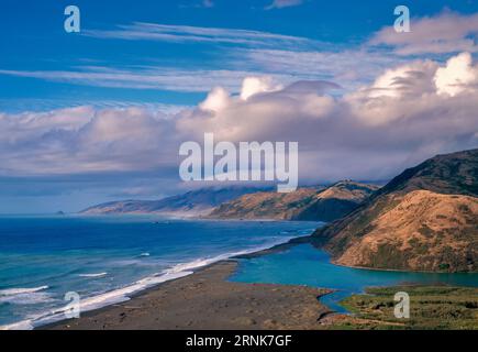 Foce del fiume Mattole, Capo Mendocino, King Range National Conservation Area, Lost Coast, Humboldt County, California Foto Stock