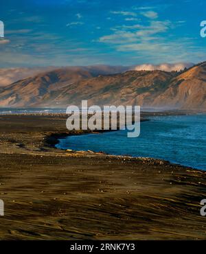 Foce del fiume Mattole, King Range National Conservation area, The Lost Coast, Humboldt County, California Foto Stock