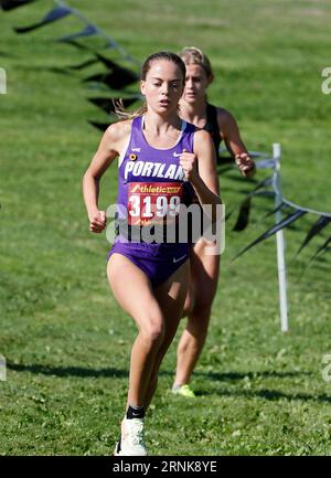 1 settembre 2023: La Senior Stina Pettersson (3199) dell'Università di Portland compete nell'evento 4K femminile al Linfield Harrier Classic NCAA Cross Country Meet al Joe Dancer Park, McMinneville, OREGON. Larry C. Lawson/CSM Credit: Cal Sport Media/Alamy Live News Foto Stock