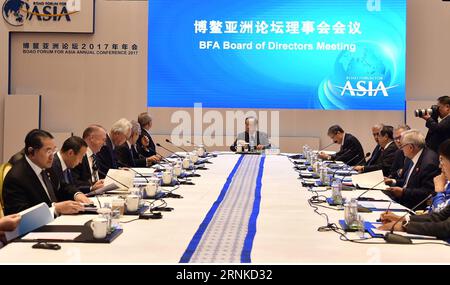 (170324) -- BOAO, 24 marzo 2017 -- la riunione del Consiglio di amministrazione del Forum di Boao per l'Asia si tiene a Boao, nella provincia di Hainan, nella Cina meridionale, il 24 marzo 2017. ) (zhs) RIUNIONE CINA-BOAO-FORUM-CONSIGLIO DI AMMINISTRAZIONE (CN) ZhaoxYingquan PUBLICATIONxNOTxINxCHN Boao 24 marzo 2017 la riunione del Consiglio di amministrazione del Boao Forum for Asia È Hero a Boao nella provincia di Hainan nella Cina meridionale 24 marzo 2017 zhs China Boao Forum Consiglio di amministrazione riunione CN ZhaoxYingquan PUBLICATIONXINXCHN Foto Stock