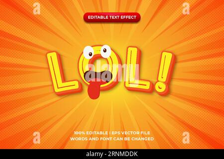 LOL. Effetti testo Illustrazione Vettoriale