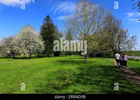 The Riverside Gardens, Huntingdon Town, Cambridgeshire; Inghilterra; Regno Unito Foto Stock