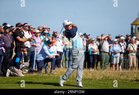 St Andrews, Scozia. 2 settembre 2023. John Gough durante i quattrosomi del sabato della Walker Cup 2023. Crediti: Tim Gray/Alamy Live News Foto Stock