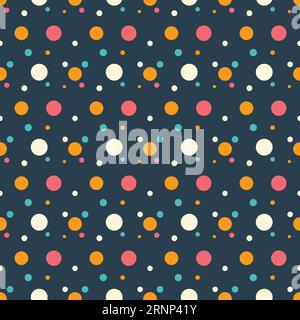 Disegno geometrico del cerchio di ripetizione senza cuciture dell'illustrazione di sfondo della trama astratta Illustrazione Vettoriale