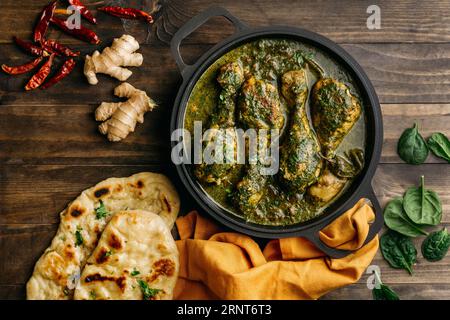 Vista dall'alto gustoso piatto pakistano Foto Stock