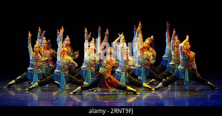 (171103) -- PECHINO, 3 novembre 2017 -- i ballerini si esibiscono durante la cerimonia di apertura dell'undicesimo China Dance Lotus Award per la danza classica cinese a Pechino, capitale della Cina, 2 novembre 2017. )(wsw) CHINA-BEIJING-DANCE AWARD (CN) CaixYang PUBLICATIONxNOTxINxCHN Foto Stock