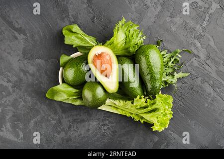 Composizione piatto di Lay verdure sane Foto Stock