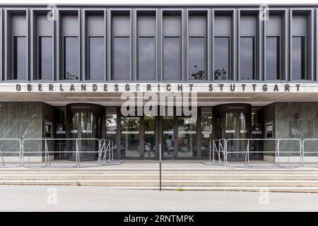 Nuova aula di tribunale della Corte regionale superiore (OLG) a Stoccarda Stammheim, OPS, Stoccarda, Baden-Wuerttemberg, Germania Foto Stock