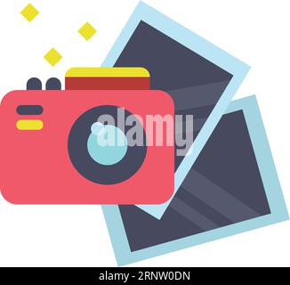 Icona a colori memoria di viaggio. Simbolo schede Photograhy Illustrazione Vettoriale