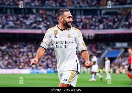 Madrid, Spagna. 2 settembre 2023. Daniel Carvajal (Real Madrid) durante la partita di calcio di LaLiga EA Sports tra Real Madrid e Getafe giocata allo stadio Bernabeu il 2 settembre 2023 a Madrid, Spagna credito: Agenzia fotografica indipendente/Alamy Live News Foto Stock