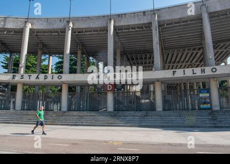 Rio de Janeiro, Brasile: Lo Stadio Maracana (Estadio Jornalista Mario Filho), uno degli stadi di calcio più famosi del mondo, è stato inaugurato nel 1950 Foto Stock