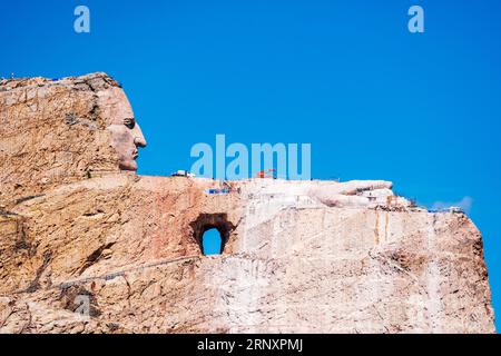 Crazy Horse Memorial; Custer City; South Dakota; Stati Uniti Foto Stock