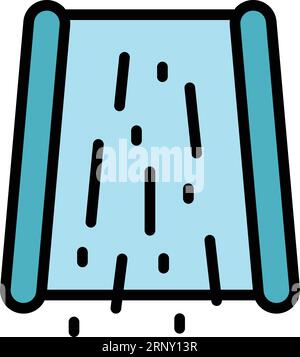 Icona slide miniera d'oro che delinea il vettore. Tesoro di gioco. Dig Money color flat Illustrazione Vettoriale