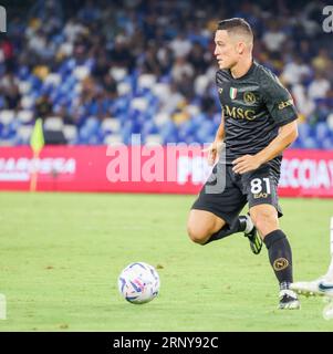 Napoli, Campania, Italia. 2 settembre 2023. Durante la partita di serie A italiana SSC Napoli vs SC Lazio del 02 settembre 2023 allo Stadio Diego Armando Maradona di Napoli.in foto: .Giacomo Raspadori di SSC Napoli (Credit Image: © Fabio Sasso/ZUMA Press Wire) SOLO USO EDITORIALE! Non per USO commerciale! Foto Stock