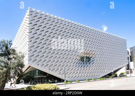 La facciata astratta della grande galleria d'arte Downtown LA Los Angeles California USA Foto Stock