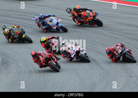 Barcellona, Spagna. 2 settembre 2023. Inizia la gara di MotoGP Sprint della MotoGP Gran premi Energi Monster de Catalunya al Circuit de Barcelona-Catalunya di Barcellona. (Immagine di credito: © David Ramirez/DAX via ZUMA Press Wire) SOLO USO EDITORIALE! Non per USO commerciale! Foto Stock