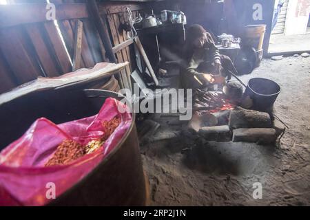 Yumbel, Region del Biobio, 4 de septiembre 2018. EN el sector Rural de Cambrales, en la comuna de Yumbel, vive Honoria Robles, que segun los registros figura como la persona mas longeva de Chile. La senora Honoria tiene 109 anos, aunque admite que fue inscrita cuando ya tenia 10. SUS hijos, han tratado de llevarla para que viva con ellos, esfuerzos que han aviera tado infructuosos, ya que Honoria desea permanecer en la paz y quietud del campo. Alejandro Zonez/ Aton Chile EN Yumbel vive la persona mas longeva de Chile. AlejandroxZonez PUBLICATIONxNOTxINxCHN Foto Stock