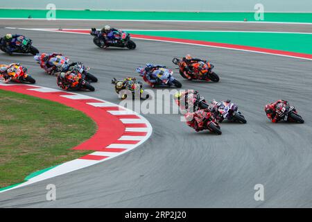 Barcellona, Spagna. 2 settembre 2023. Inizia la gara di MotoGP Sprint della MotoGP Gran premi Energi Monster de Catalunya al Circuit de Barcelona-Catalunya di Barcellona. (Immagine di credito: © David Ramirez/DAX via ZUMA Press Wire) SOLO USO EDITORIALE! Non per USO commerciale! Foto Stock