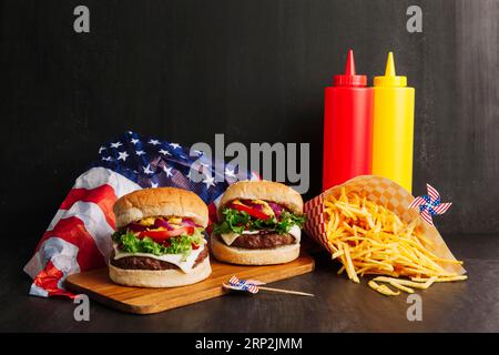 Deliziosi hamburger Foto Stock