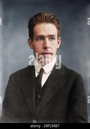 Prof. Niels Bohr. Circa 1910. Loc afferma che la data è intorno al 1920-25, ma in base al suo aspetto, la fotografia è più vicina al 1910. Foto Stock