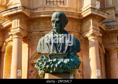 Chiesa di San Domenico, chiesa barocca, busto, vicino, noto, città barocca, angolo barocco, sud-est, Sicilia, Italia Foto Stock