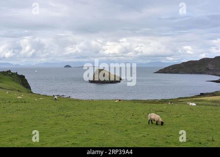 Tulm Bay, sulla punta settentrionale dell'isola di Skye. Foto Stock