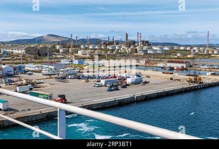 Porto Torres, Sardegna, Italia. Zona industriale. Foto Stock