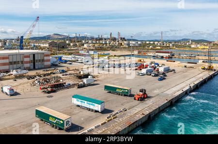 Porto Torres, Sardegna, Italia. Zona industriale. Foto Stock