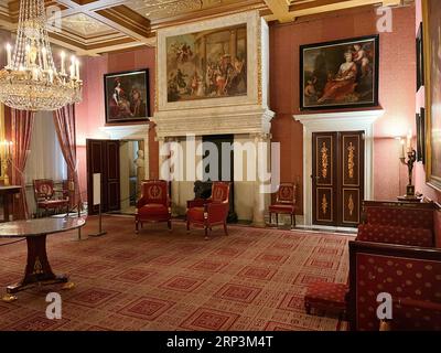 Amsterdam, Paesi Bassi. 29 agosto 2023. L'interno del Palazzo reale di Amsterdam. Foto di alta qualità Foto Stock