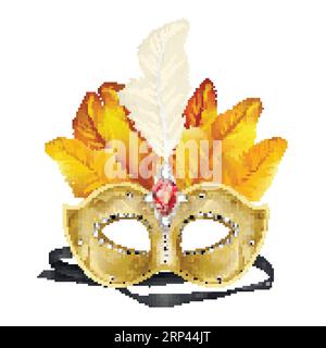 Maschera di carnevale con piume colorate. teatro simbolo Immagine e  Vettoriale - Alamy