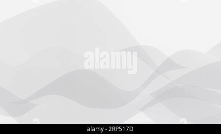 sfondo bianco astratto con linee di flusso ondulate Foto Stock