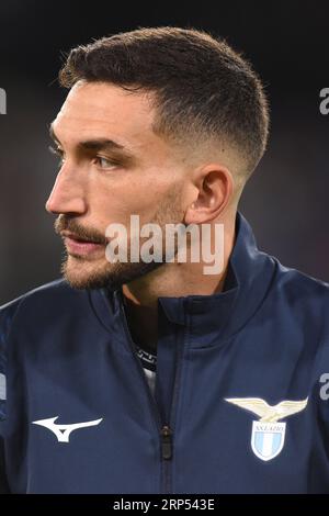 Napoli, Italia. 2 settembre 2023. Danilo Cataldi della SS Lazio durante la partita di serie A tra SSC Napoli e SS Lazio allo Stadio Diego Armando Maradona Napoli il 2 settembre 2023. Credito: Franco Romano/Alamy Live News Foto Stock