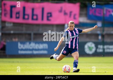 Londra, Regno Unito. 3 settembre 2023. Londra, Inghilterra, 3 settembre 2023: Morgan Searle (18 Dulwich Amleto) in azione durante la partita di Premier League tra Dulwich Hamlet e Ebbsfleet United a Champion Hill a Londra, Inghilterra. (Liam Asman/SPP) credito: SPP Sport Press Photo. /Alamy Live News Foto Stock