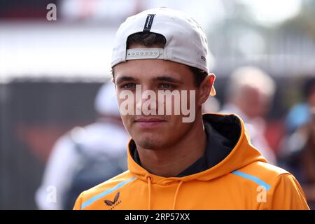 Monza, Italia. 3 settembre 2023. Lando Norris della McLaren durante il Gran Premio d'Italia di F1 all'autodromo Nazionale il 3 settembre 2023 a Monza. Crediti: Marco Canoniero/Alamy Live News Foto Stock