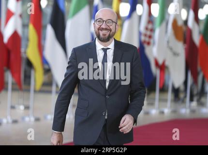 (181213) -- BRUXELLES, 13 dicembre 2018 -- il primo ministro belga Charles Michel arriva a un vertice UE di due giorni a Bruxelles, in Belgio, 13 dicembre 2018. ) BELGIO-BRUXELLES-UE-VERTICE YexPingfan PUBLICATIONxNOTxINxCHN Foto Stock