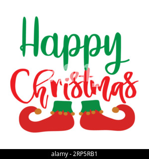 Happy christmas tshirt design vettoriale, tipografia natalizia, tipografia natalizia Tshirt design, christmas Vector Illustrazione Vettoriale
