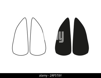 Impronta di zoccoli selvaggi. Silhouette e contorno. Vettore isolato su bianco. Tracce di artiodattili, cervi, caprioli, cervi a riposo, suini, giraffa, mucca, capra, pecora, icona antilope alci Illustrazione Vettoriale