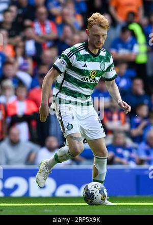 Glasgow, Regno Unito. 3 settembre 2023. Liam Scales of Celtic durante la partita di Premiership scozzese all'Ibrox Stadium, Glasgow. Il credito fotografico dovrebbe leggere: Neil Hanna/Sportimage Credit: Sportimage Ltd/Alamy Live News Foto Stock