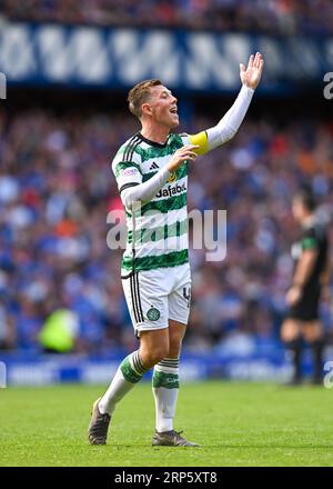 Glasgow, Regno Unito. 3 settembre 2023. Callum McGregor del Celtic durante la partita di Premiership scozzese all'Ibrox Stadium, Glasgow. Il credito fotografico dovrebbe leggere: Neil Hanna/Sportimage Credit: Sportimage Ltd/Alamy Live News Foto Stock